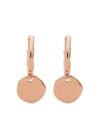Monica Vinader Rose Gold Plated Vermeil Silver Siren Muse Mini Drop Huggie Hoop Earrings In Pink