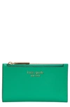 Kate Spade Small Spencer Slim Leather Bifold Wallet In Yucca