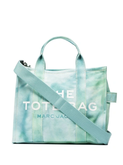 Marc Jacobs Blue The Tie-dye Small Tote Bag In White