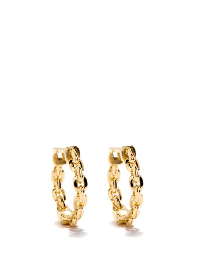 Lizzie Mandler 18kt Gold Chain Hoop Earrings In Yellow Gold