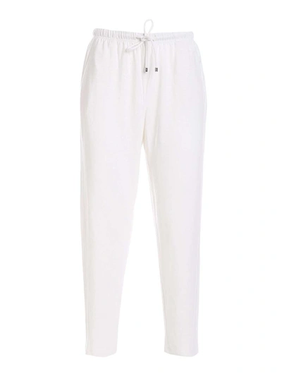 Max Mara Tapered Track Pants In White
