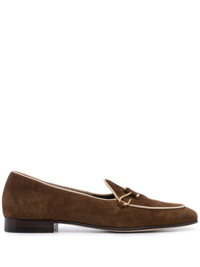 Edhen Milano Panelled Comporta Loafers In Brown