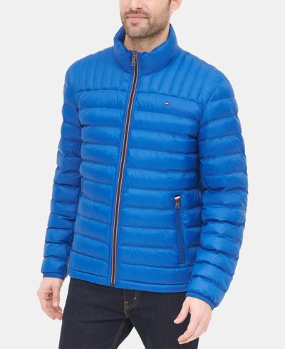 Tommy Hilfiger Men's Down Quilted Packable Puffer Jacket In New Royal