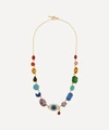 Grainne Morton Gold-plated Rainbow Eye Teardrop Multi-stone Charm Necklace