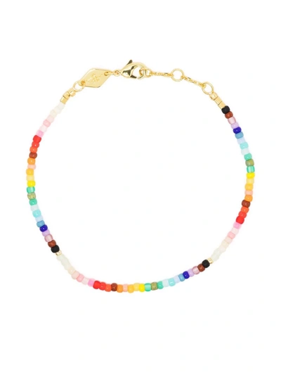 Anni Lu Gold-plated Precious Mix Beaded Bracelet In Rainbow