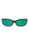 Costa Del Mar 61mm Polarized Oval Sunglasses In Tort