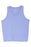 Madewell Whisper Cotton V-neck Tank In Summer Peri