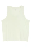 Madewell Whisper Cotton V-neck Tank In Palest Willow