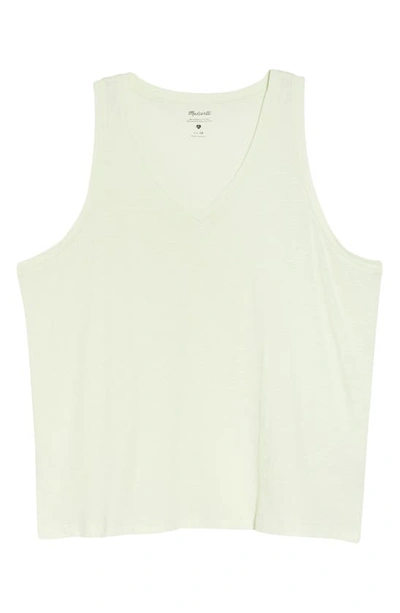 Madewell Whisper Cotton V-neck Tank In Palest Willow