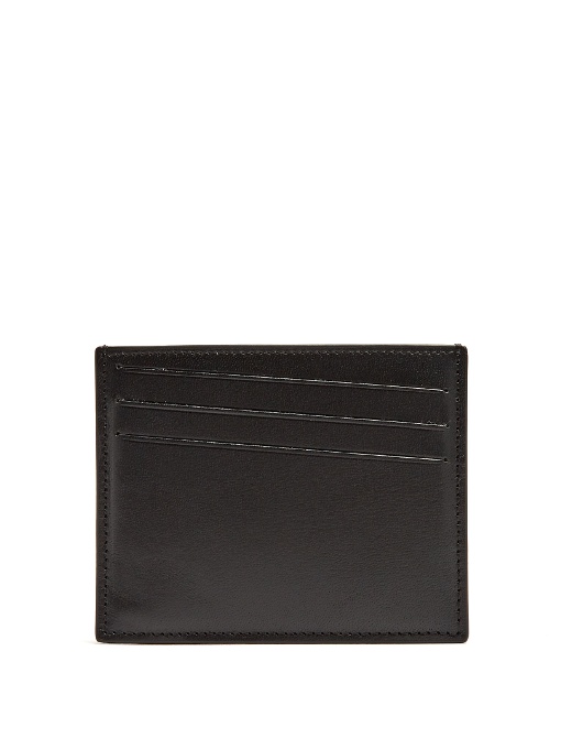 Maison Margiela Leather Cardholder In Black | ModeSens