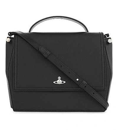 Vivienne Westwood Cambridge Leather Shoulder Bag In Black