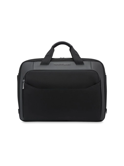 Porsche Design Roadster Leather Briefcase M In Black