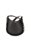 Chloé Darryl Small Leather Hobo Bag In Black