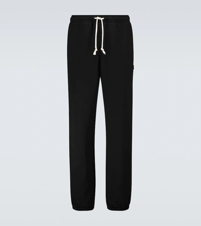 Acne Studios Frack Relaxed-fit Cotton-jersey Jogging Bottoms In Black