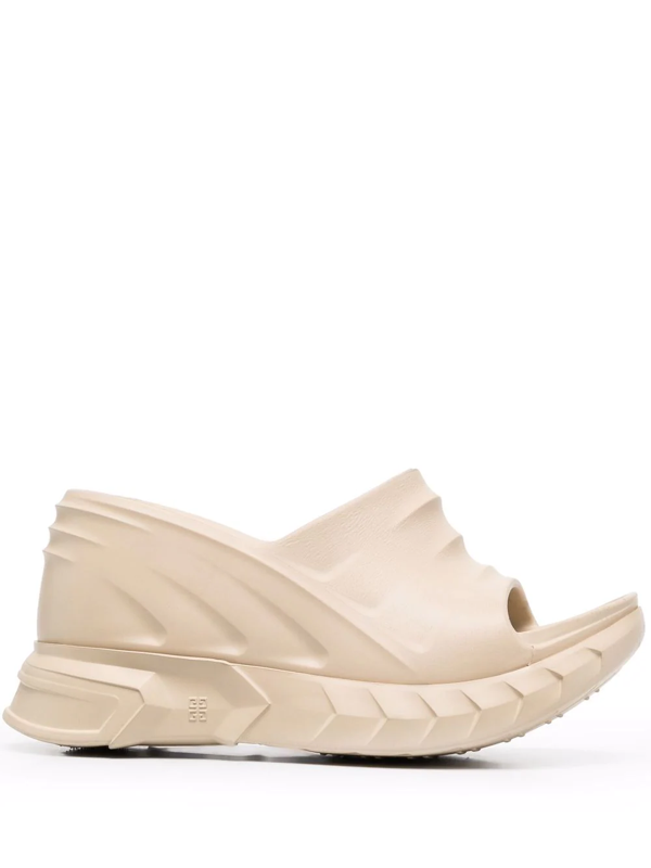 Givenchy Womens Beige Marshmallow Rubber Wedge Sandals 7 In Nude | ModeSens