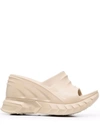 Givenchy Marshmellow Rubber Wedge Mule Sandals