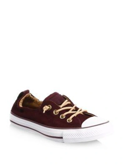Converse Women's Chuck Taylor Shoreline Peached Canvas Casual Sneakers From Finish Line In Dark Sangria/raw Sugar/wh