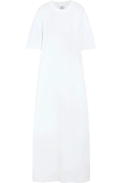 Vetements Oversized Cotton-jersey Maxi Dress In White