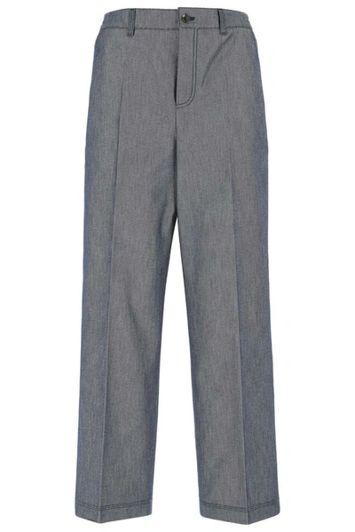 Agnona High Waisted Tailored Trousers In Grey