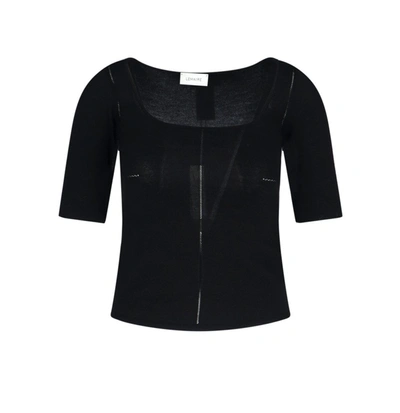 Lemaire Scoop Neck Knit T In Black