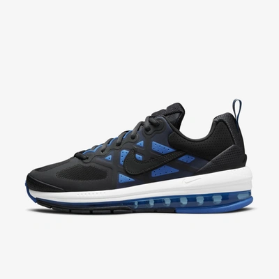 Nike Men's Air Max Genome Running Sneakers From Finish Line In Black,dark Smoke Grey,white,signal Blue