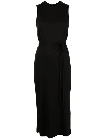 vince pima cotton sleeveless dress Sleeveless Dress, Black, Size L