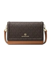 Michael Michael Kors Small Jet Set Charm Leather Crossbody Phone Case In Brown