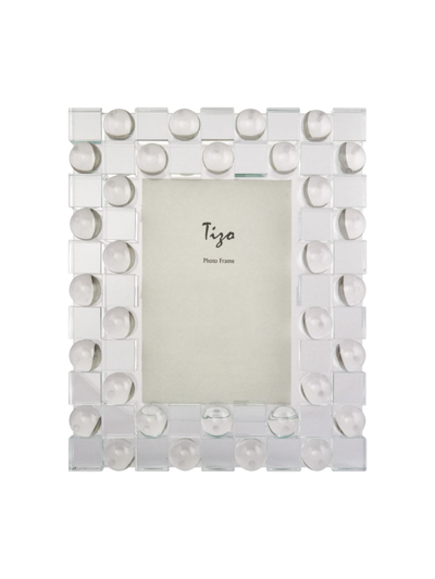 Tizo Clear Spheres & Squares Crystal Glass 5 X 7 Picture Frame