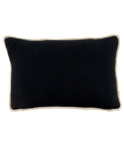Saro Lifestyle Reversible Decorative Pillow, 12" X 20" In Black