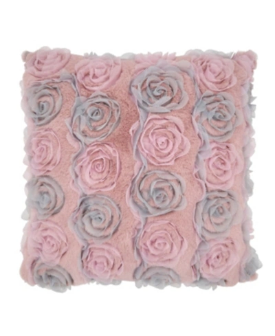 Saro Lifestyle Rose Wedding Cake Decorative Pillow, 17" X 17" In Dusty Rose