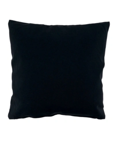 Saro Lifestyle Solid Indoor/outdoor Decorative Pillow, 21" X 21" In Black