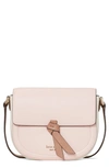 Kate Spade Knott Medium Leather Saddle Bag In Chalk Pink Multi