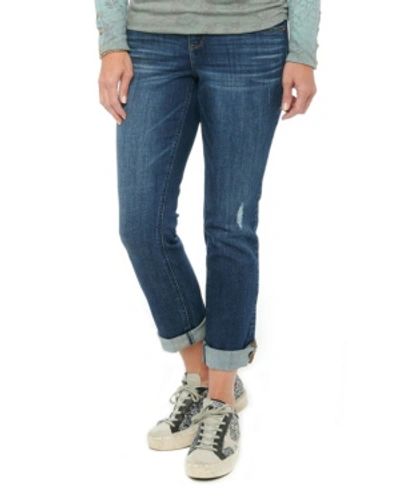 Democracy Women's "ab" Solution Mid Rise Girlfriend Jeans In Blue