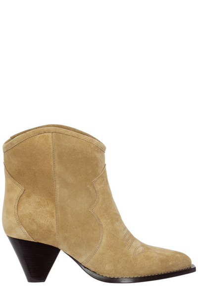 Isabel Marant Ankle Boots Darizo Aus Veloursleder In Grey