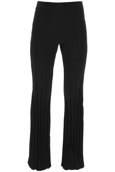 A.w.a.k.e. Pleated Crepe Straight-leg Pants In Black