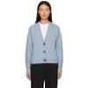 Loulou Studio New Tiberine Wool & Cashmere Cardigan In Blue Melange