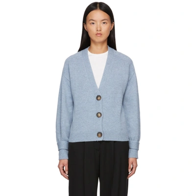 Loulou Studio New Tiberine Wool & Cashmere Cardigan In Blue Melange