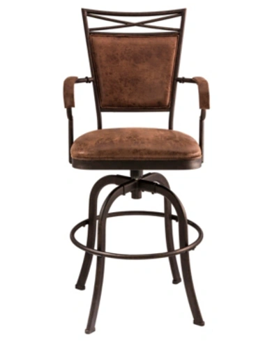 Hillsdale Bridgetown Counter Height Swivel Stool In Aged Bronze