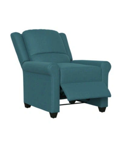 Handy Living Prolounger Round Arm Push Back Recliner In Blue