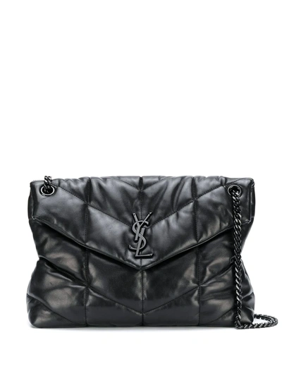 Saint Laurent Medium Loulou Shoulder Bag In Black