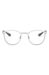 Ray Ban 50mm Optical Glasses In Matte Silver