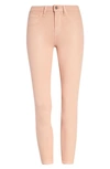 L Agence Margot Coated Crop Skinny Jeans In Petal Coated