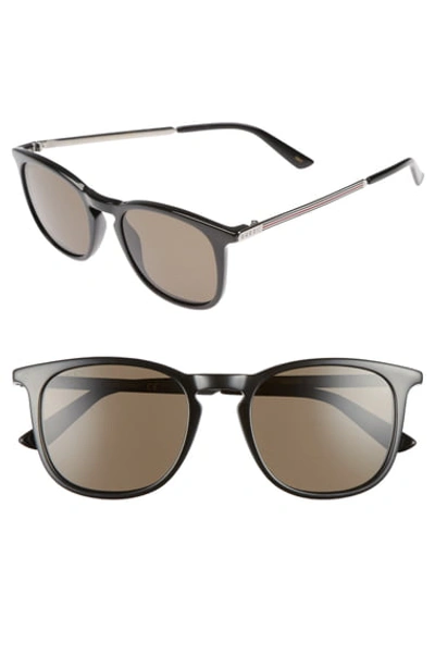 Gucci Men's Square Optyl Web Sunglasses, Black