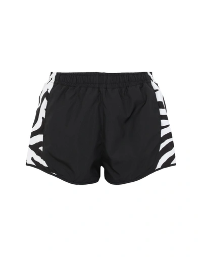 Redemption Athletix Zebra-print High-rise Recycled-polyester Shorts In Black