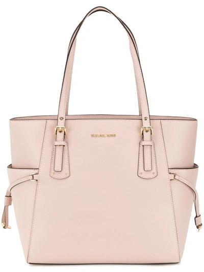 Michael Michael Kors Womens Soft Pink Voyager Leather Tote Bag In Pink