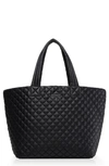 Mz Wallace Large Metro Tote In Black Oxford