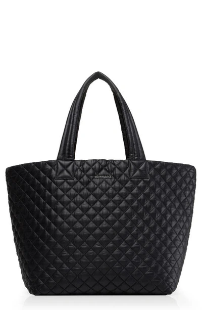 Mz Wallace Large Metro Tote In Black Oxford