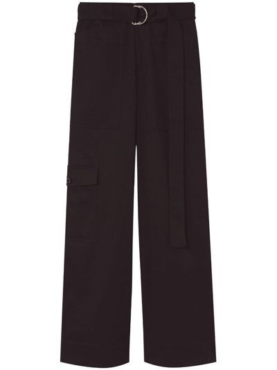 Proenza Schouler White Label Belted Tapered Trousers In Black