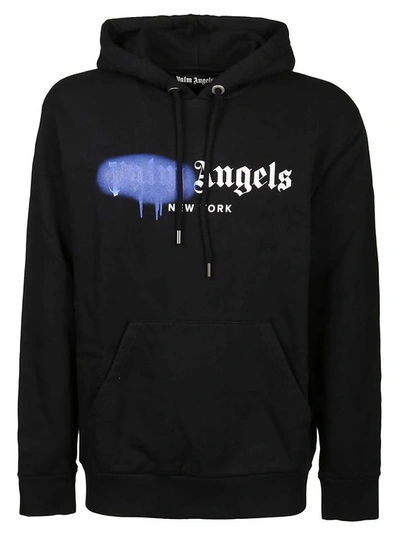 Palm Angels Printed Sweatshirt In Black