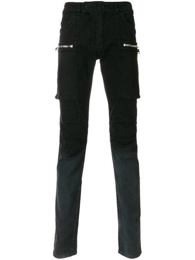 Balmain Shaded Cargo Jeans In Gris 172